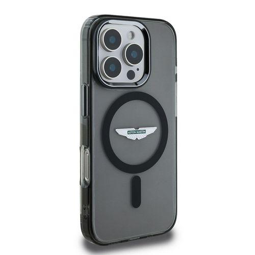 Apple iPhone 16 Pro Max Kılıf Aston Martin Orjinal Lisanslı M-safe Şarj Özellikli IML Baskı Logolu Buzlu Kapak