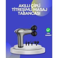 Portatif Şarjlı Masaj Tabancası 4 Başlık Derin Doku Masaj Aleti