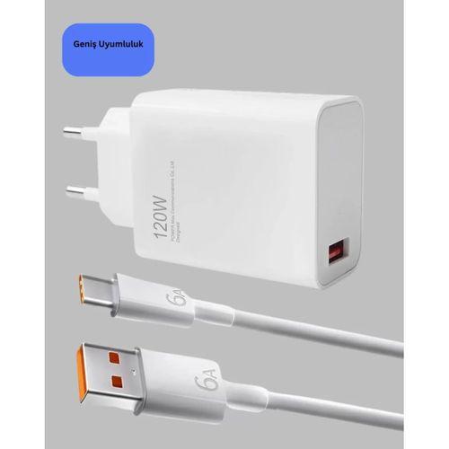 120 Watt Turbo Şarj Cihazı  Redmi Note 10 11 12 Uyumlu