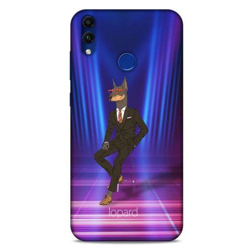 Huawei Honor 8C Kılıf FunnyMaX (44) Tough Armor Kılıf Fuşya Doberman