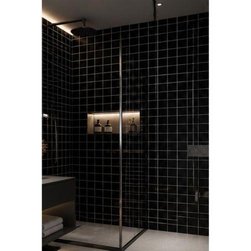 Kendinden Yapışkanlı 60cm x 3 Metre Rulo Siyah Kare Köpük Duvar Paneli Kağıdı CYCZT00157