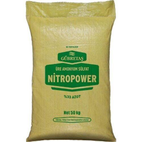 Gübretaş Nitropower Bitki Besini Üre Amonyum Sulfat Demir Suda Çözünür Kükürt %33 Azot Gübresi 50 Kg