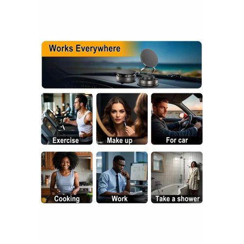 Metalik Magsafe Telefon Tutucu Tüm Yüzeylerle Uyumlu Vakumlu 360 Dönen Oynar Başlık