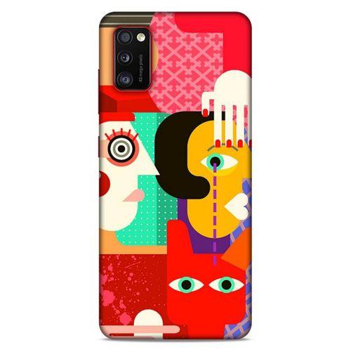 Lopard Samsung Galaxy A41 Uyumlu Kılıf Soyut Sanat (15) Baskılı Antişok Kılıf