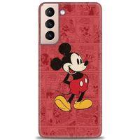 Samsung Galaxy S21 Kılıf HD Baskılı Kılıf - Kırmızı Mickey + Tam Ekran Koruyucu