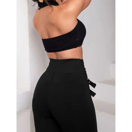 Kadın Yüksek Bel önden çapraz Kuş Göz Detaylı Dalgıç Tayt