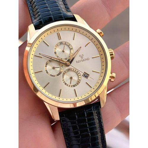 Raymond Nişan Ve Damatlara Özel Deri Kordon 2 Yıl Garantili 5 Atm Erkek Kol Saati+Bileklik RMD.42