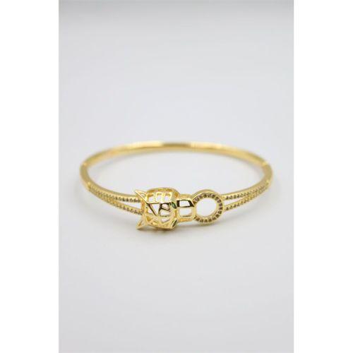 Taşlı Vip Bilezik - Altın