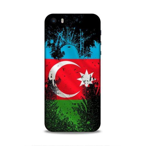 Apple Iphone 5S Uyumlu Kılıf Azarbaijan (34) Slim Armor Kılıf Bayrak