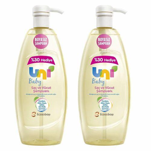 Uni Baby Boyasız Bebek Saç ve Vücut Şampuanı 2 x 900 ML