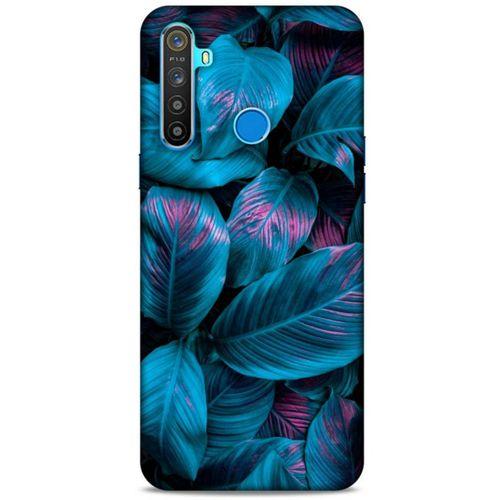 Realme 5i Uyumlu Kılıf Mavi Delisi (48) Bumper Kılıf Yaprak