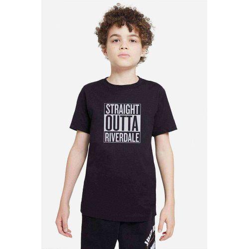 Riverdale Straight Outta Riverdale Baskılı Unisex Çocuk Siyah Tshirt