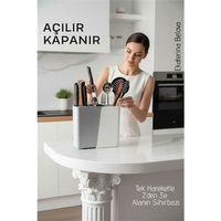 Akıllı Sürgülü Bıçaklık ve Kaşıklık Organizeri - Ayarlanabilir Tezgah Üstü Mutfak Düzenleyici 722571