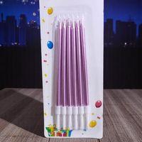 YÜKSEK KALİTE 12 ADET PARLAK METALİK PEMBE MUM 14 CM METALİK PEMBE PASTA MUMU PEMBE DOĞUM GÜNÜ MUMU
