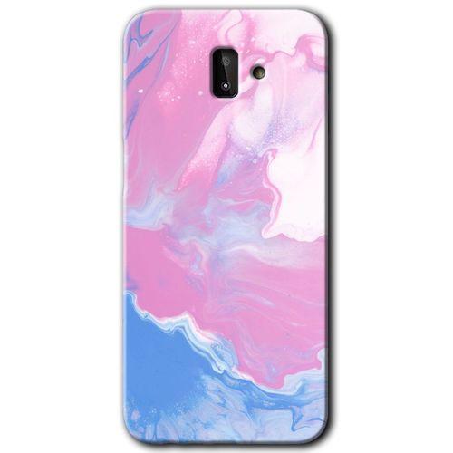Samsung Galaxy J6 Plus Kılıf Baskılı Kapak - Liquid Lekeler Art + 5D Tam Kaplayan Cam