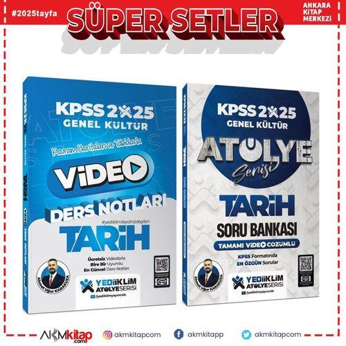 Yediiklim 2025 KPSS Atölye Serisi Tarih Video Ders Notu ve Soru Bankası Seti 2 Kitap