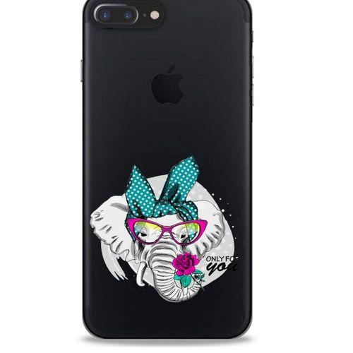 Zoologix (97) Apple Iphone 8 Plus Şeffaf Kılıf Silikon Desenli