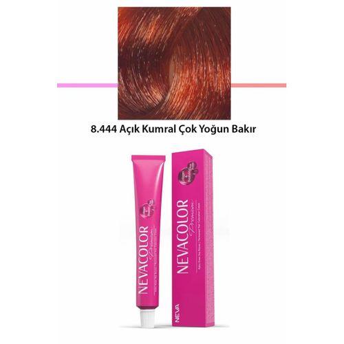 Premium 8.444 Açık Kumral Çok Yoğun Bakır - Kalıcı Krem Saç Boyası 50 g Tüp