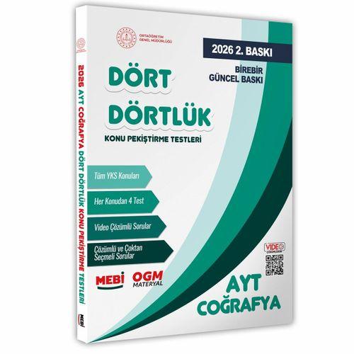 2026 YKS-AYT MEBİ-OGM Dört Dörtlük Coğrafya Pekiştirme Testi A4 Renkli Soru Bankası BASKI ÜCRETİ