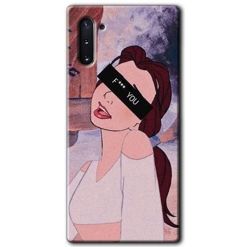 MRCİLETİSİM MRCİLETİSİM Samsung Galaxy Note 10 Kılıf HD Desen Baskılı Arka Kapak + Temperli Cam - Bad Girl