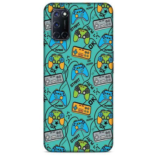 Retro (4) Desen Koruma Kılıfı Renkli Oppo A92 Kılıf