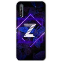 Potkal Hediye Fabrikası Huawei P Smart S Kılıf HD Desen Baskılı Arka Kapak - Dark Neon Yaprak Z Harfi