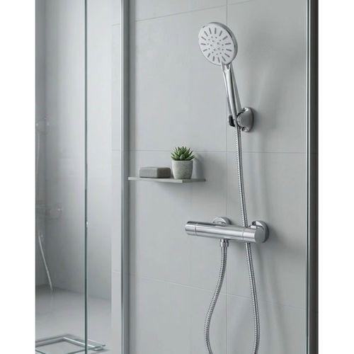 Çok Fonksiyonlu 4 Modlu El Duşu Başlığı Krem Duş Seti Spiral Hortumlu