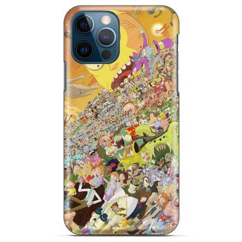Apple iPhone 13 Pro Uyumlu Kılıf Rick And Morty (37) Silicone Cover Slick Morty