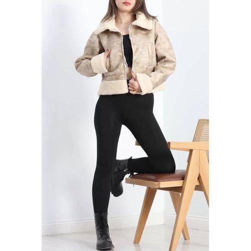 pilelistore Kürklü Mont Bej