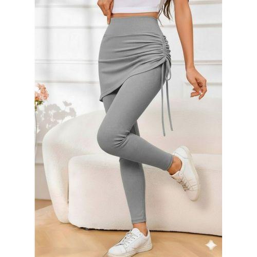 Kadın Yüksek Bel Yandan Büzgülü Alttan Uzun Kaşkorse Tayt Etek