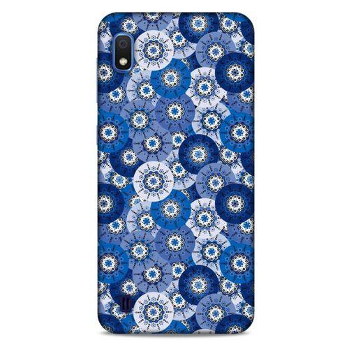Samsung Galaxy A10 Uyumlu Kılıf Mavi Delisi (37) Silicone Cover Daireler