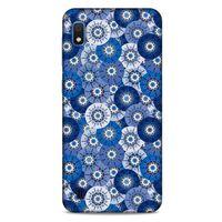 Samsung Galaxy A10 Uyumlu Kılıf Mavi Delisi (37) Silicone Cover Daireler