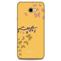 Samsung Galaxy J4 Plus Kılıf Kelebek Etkisi (46) Core Armor Kılıf Yeşil Sarı