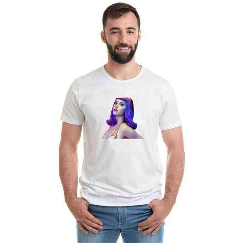Katy Perry California Gurls Baskılı Beyaz Erkek Tshirt
