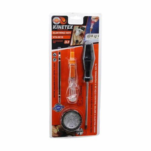 Kınetex Ktx-2818 (4 Parça) Tornavida Ve Çok Amaçlı Set (tornavida, Kontrol Kalemi, 2&aposli Uç, Elektrik Bandı)