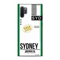 Samsung Galaxy Note 10 Pro Kılıf Uçak Bileti Sydney Arka Kapak Koruma Desenli Full Koruyucu