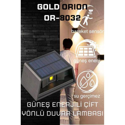 Güneş Enerjili LED Lamba Dinamik Işıklandırma Su Geçirmez Hareket Sensörlü Siyah Plastik