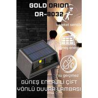 Güneş Enerjili LED Lamba Dinamik Işıklandırma Su Geçirmez Hareket Sensörlü Siyah Plastik