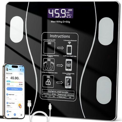 Akıllı Kablosuz Dijital Banyo Ve Vücut Yağ Ağırlık Ölçeği Vücut Kompozisyonu Analizörü Bluetoothlu Tartı