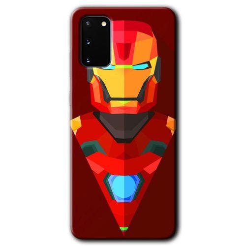 Samsung Galaxy S20 Kılıf HD Desen Baskılı Arka Kapak + Temperli Cam - İron Man Çizim
