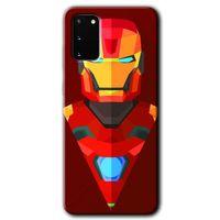 Samsung Galaxy S20 Kılıf HD Desen Baskılı Arka Kapak + Temperli Cam - İron Man Çizim