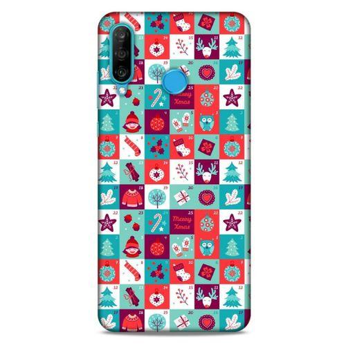 Yılbaşı Süsleri 08 Huawei P30 Lite Kılıf Silikon Kapak