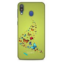 Samsung Galaxy M20 Kılıf Kelebek Etkisi (48) Bumper Kılıf Pembe Yeşil