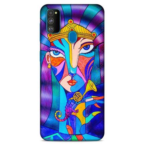 Lopard Samsung Galaxy M30s Uyumlu Kılıf Sürreal Yüzler ♀ (49) Ultra Silikon Kılıf Baskılı