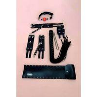 Fantazi Kırbaç Takım 4'lü Set, El - Ayak Kelepçesi, Kırbaç, Ağız Topu - Brf1306