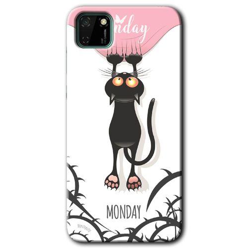 Potkal Hediye Fabrikası Huawei Y5P HD Baskılı Kılıf + 9D Tam Ekran Koruyucu - Dark Sunday