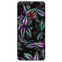 Lopard Samsung Galaxy A20s Uyumlu Kılıf Bahar (28) Arka Kapak Pembe Yeşil