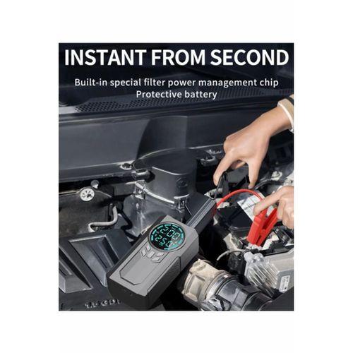 Şarjlı 8.000 Mah Taşınabilir Çanta Araç Akü Şarj Takviyeli Işıklı Hava Kompresörü Powerbankli