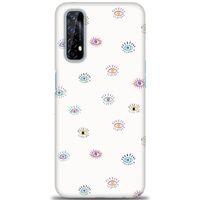 Realme 7 Kılıf HD Baskılı Kılıf - Renkli Gözler + Tam Ekran Koruyucu