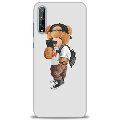 Huawei Y8P Kılıf HD Baskılı Kılıf - Teddy Bear Cool + Tam Ekran Koruyucu